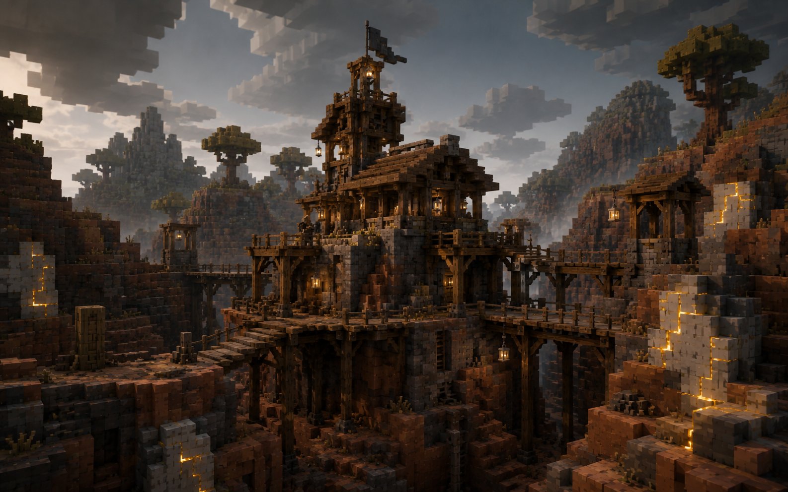 A voxel fortress