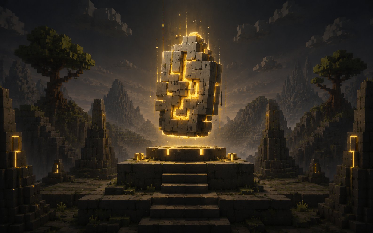A glowing Genesis fragment